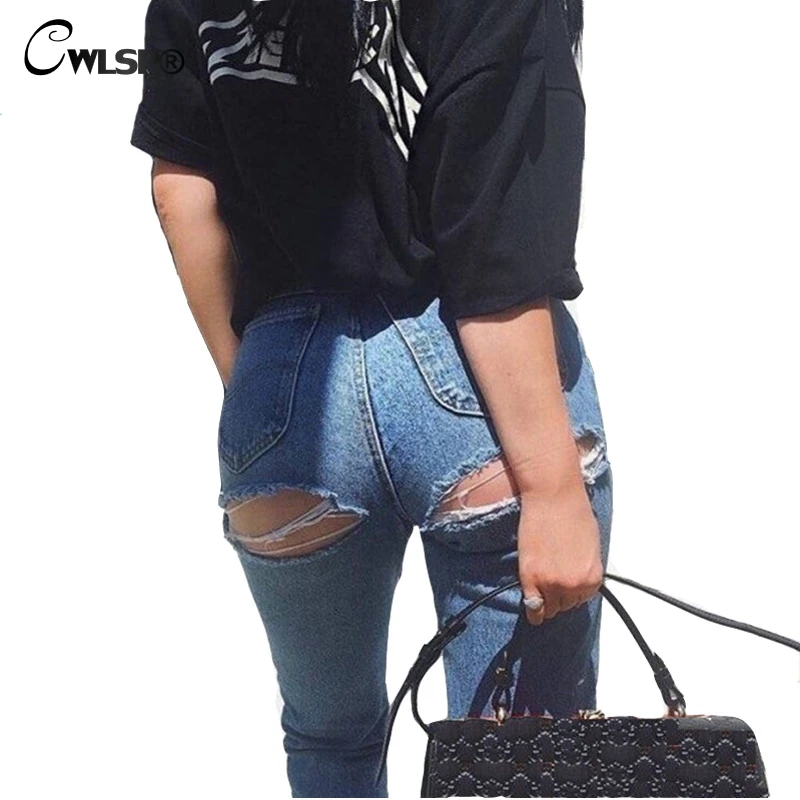 Fashion Casual Jeans Woman Pants High Waist Bottom Ripped Holes jeans Button Fly women Denim Pencil Pants jeans femme QL2916
Fashion Casual Jeans Woman Pants High Waist Bottom Ripped Holes jeans Button Fly women Denim Pencil Pants jeans femme QL2916