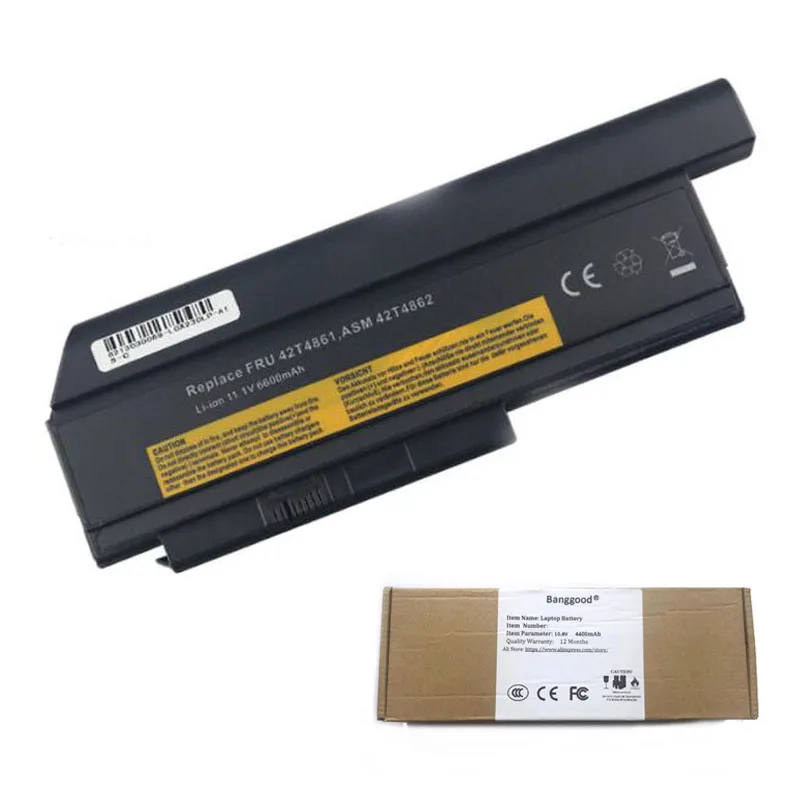 High Capacity 6600mAh FRU 42T4861 ASM 42T4862 Laptop Battery Pack for Lenovo ThinkPad X220 X230 X230i X230s 0A36307 42T4940
High Capacity 6600mAh FRU 42T4861 ASM 42T4862 Laptop Battery Pack for Lenovo ThinkPad X220 X230 X230i X230s 0A36307 42T4940
