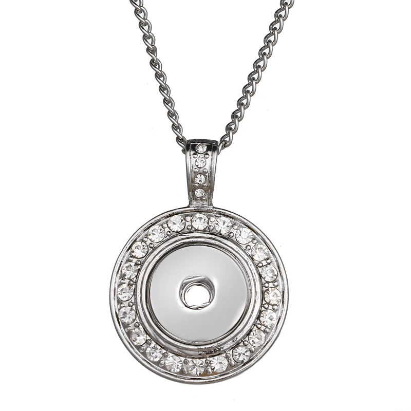Vintage Silver Crystal simple round Snap Jewelry Necklaces Button Pendant Necklace Fit 18MM Snap Buttons Jewelry
Vintage Silver Crystal simple round Snap Jewelry Necklaces Button Pendant Necklace Fit 18MM Snap Buttons Jewelry