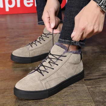 Warm Plush Casual Shoes Snow Boots High Top Cotton Shoes Lace Up Leisure Men Boots Non-Slip Work Shoes Ankle Botas Hombre
Warm Plush Casual Shoes Snow Boots High Top Cotton Shoes Lace Up Leisure Men Boots Non-Slip Work Shoes Ankle Botas Hombre
