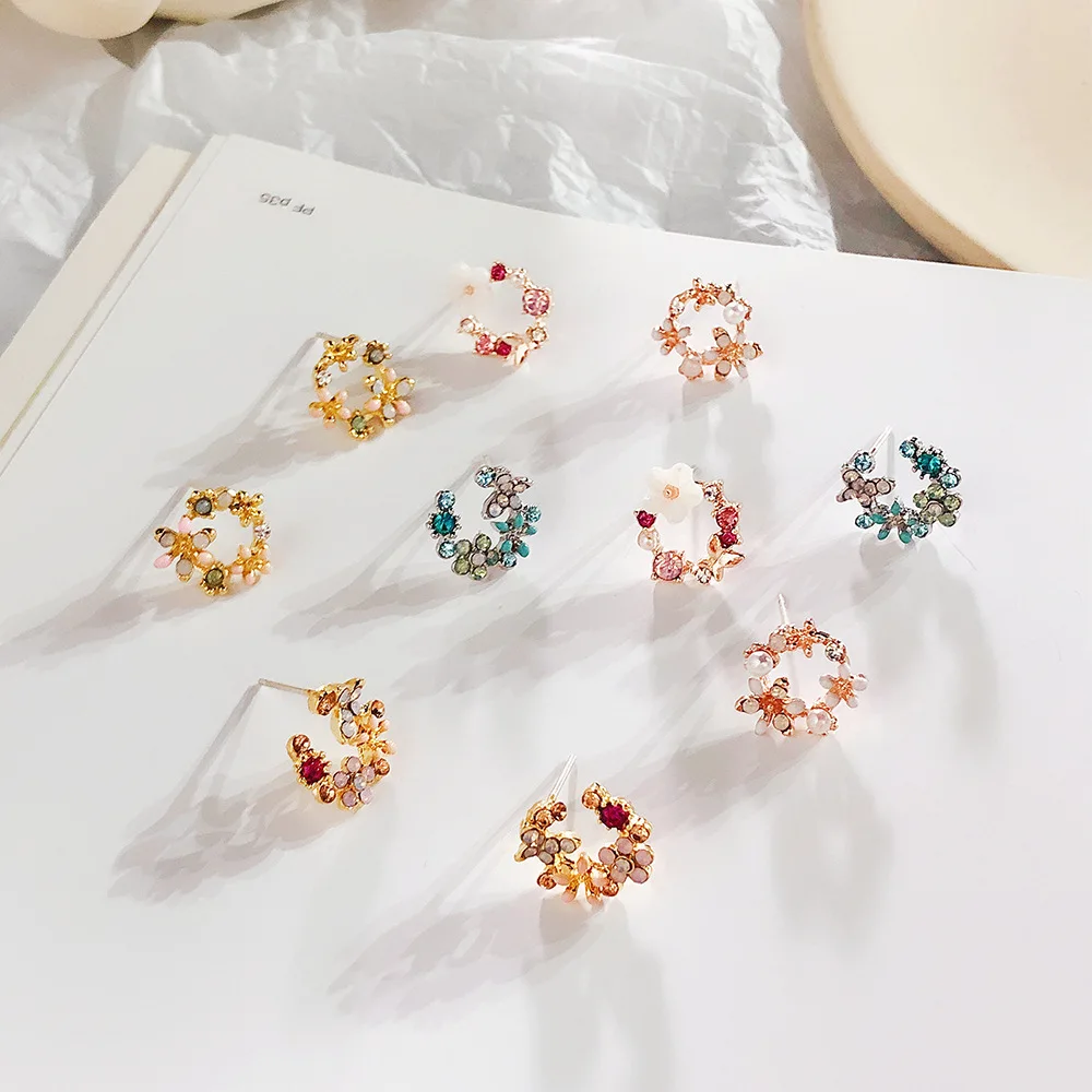 summer new flower colorful Rhinestone korean Earrings for Women sweet Stud Earrings 2019 Accessories Party Birthday Gifts CEL314
summer new flower colorful Rhinestone korean Earrings for Women sweet Stud Earrings 2019 Accessories Party Birthday Gifts CEL314