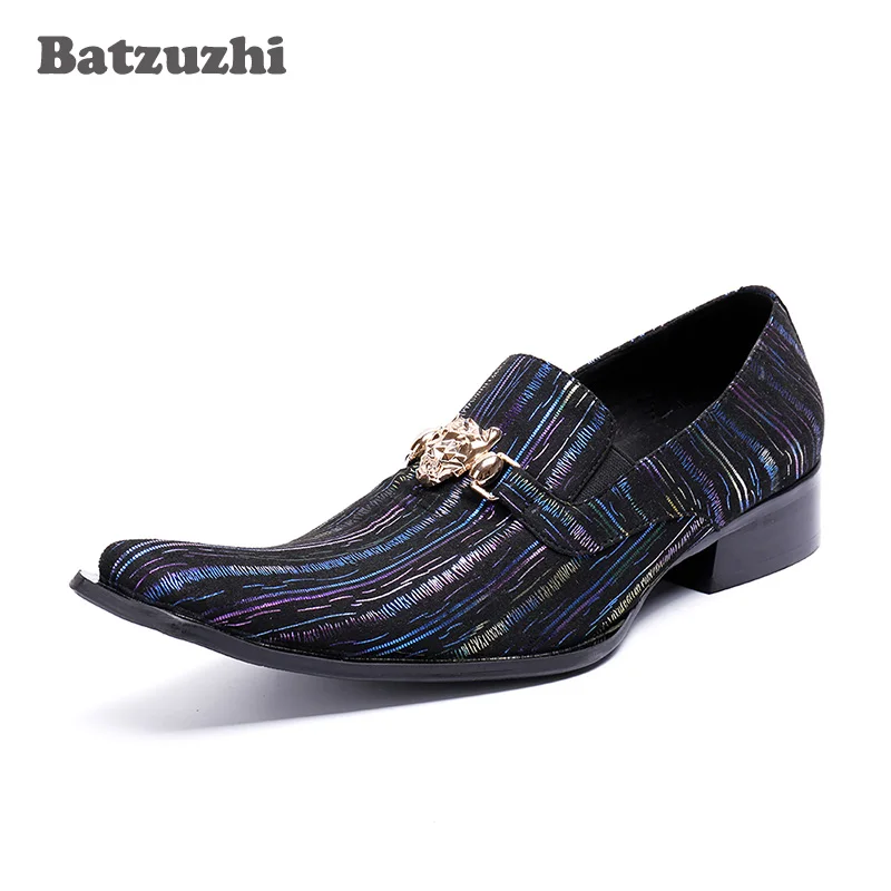 Batzuzhi Italian Fashion Mens Dress Shoes Genuine Leather Black Blue Wedding Male Shoes 2018 Square Toe Party Men Shoes, US12
Batzuzhi Italian Fashion Mens Dress Shoes Genuine Leather Black Blue Wedding Male Shoes 2018 Square Toe Party Men Shoes, US12