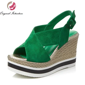 Original Intention New Elegant Women Sandals 2017 Nice Open Toe Wedges Sandals Gorgeous Black Green Shoes Woman US Size 4-8.5
Original Intention New Elegant Women Sandals 2017 Nice Open Toe Wedges Sandals Gorgeous Black Green Shoes Woman US Size 4-8.5