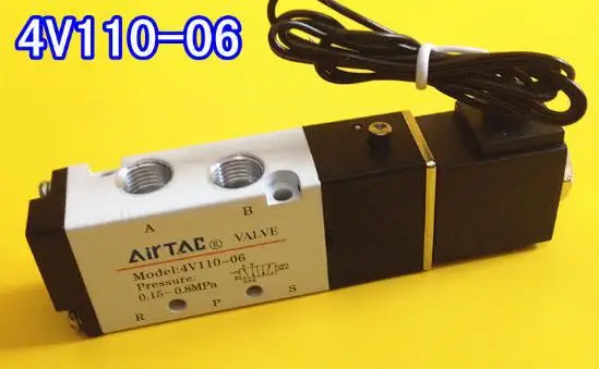 Free Shipping 5pcs 1/8'' Solenoid Valves 4V110-06 2 Postion 5 Port 12v 24v 110v 220v Pneumatic Control Valve With Wire
Free Shipping 5pcs 1/8'' Solenoid Valves 4V110-06 2 Postion 5 Port 12v 24v 110v 220v Pneumatic Control Valve With Wire