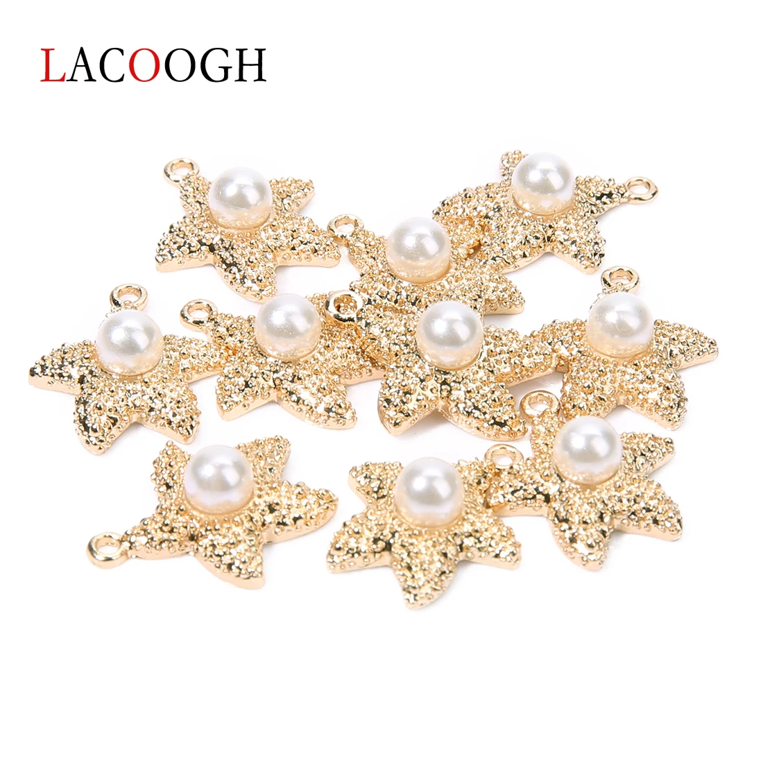New Design 10Pcs/Lot Golden Pearl Alloy Starfish Pendant 15X17.6mm for Necklace Bracelets Earrings DIY Jewelry Making Cabochon 
New Design 10Pcs/Lot Golden Pearl Alloy Starfish Pendant 15X17.6mm for Necklace Bracelets Earrings DIY Jewelry Making Cabochon