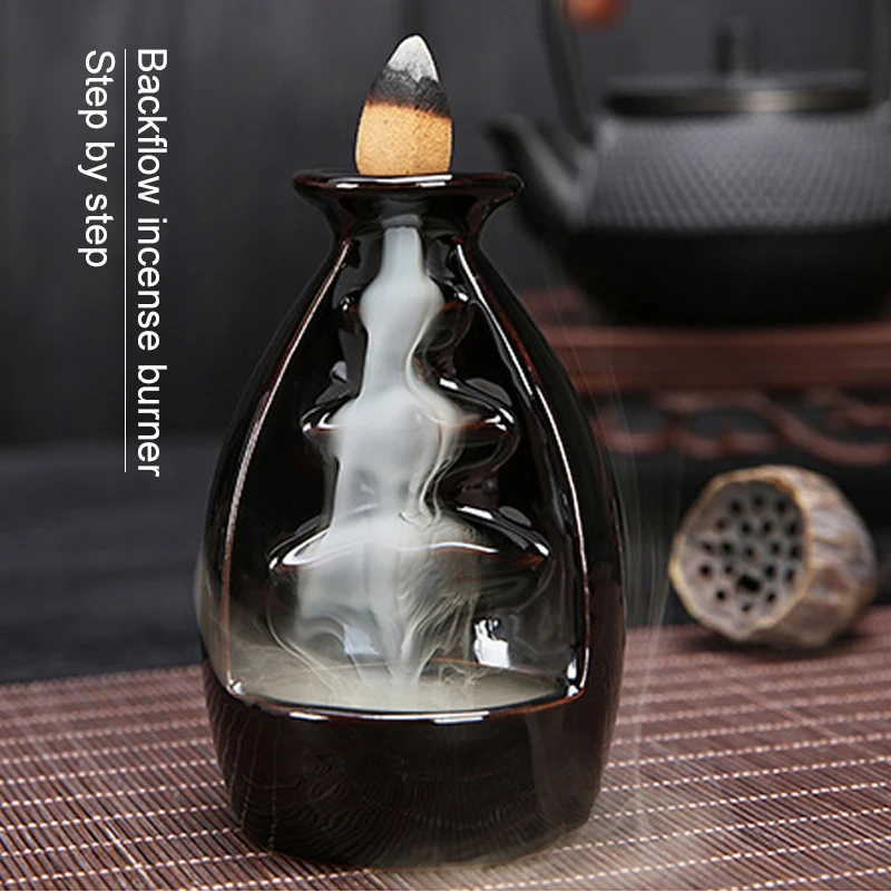 Backflow Incense Burner Ceramic Aromatherapy Furnace Lotus Smell Aromatic Home Office Incense Road Crafts Tower Incense Holder
Backflow Incense Burner Ceramic Aromatherapy Furnace Lotus Smell Aromatic Home Office Incense Road Crafts Tower Incense Holder