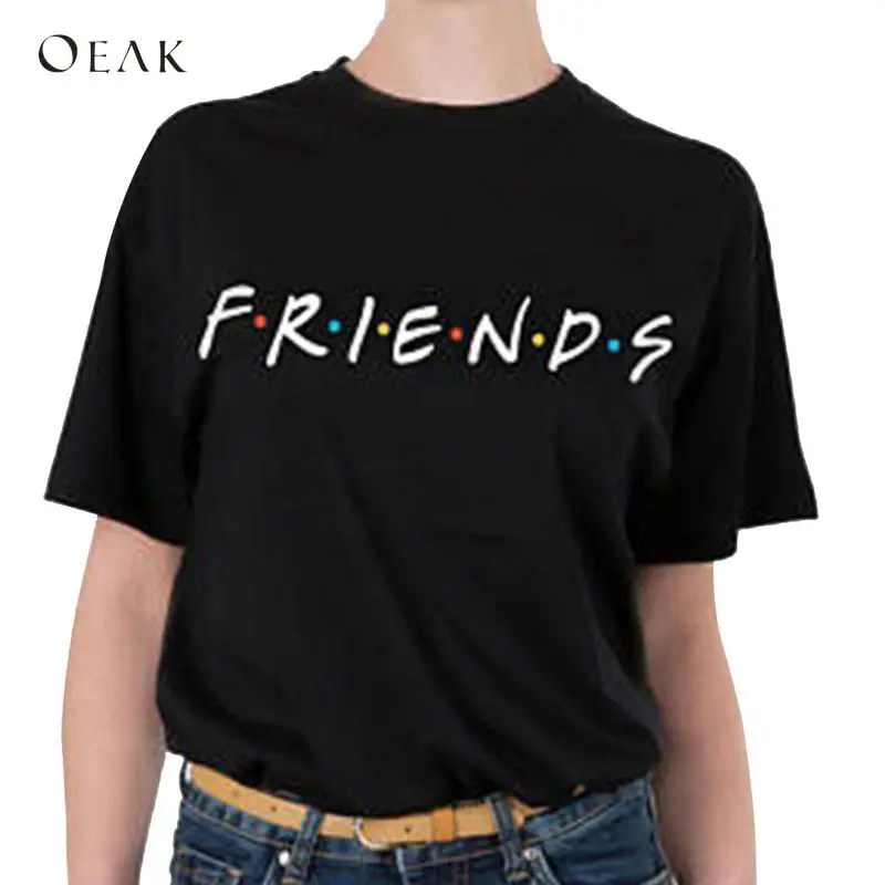 OEAK Summer FRIENDS Letter Print T-Shirt 2018 Women Casual Funny T-Shirts Fashion Girl Harajuku TV Show Tee Shirt Plus Size Tops
OEAK Summer FRIENDS Letter Print T-Shirt 2018 Women Casual Funny T-Shirts Fashion Girl Harajuku TV Show Tee Shirt Plus Size Tops