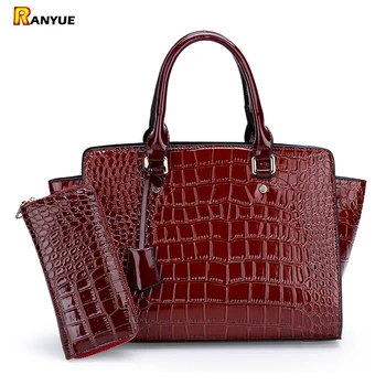 Designer Trapeze Handbag High Quality Patent Leather Ladies Handbags Luxury Brand Tote Women Bags Female Bag Crocodile Purse Set
Designer Trapeze Handbag High Quality Patent Leather Ladies Handbags Luxury Brand Tote Women Bags Female Bag Crocodile Purse Set