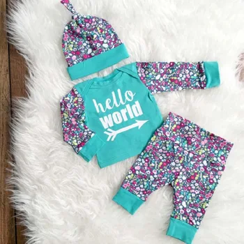 2018 new fashion girl printing clothing set ins baby 3pcs set long sleeve T-shirt + pant + hat infant clothes
2018 new fashion girl printing clothing set ins baby 3pcs set long sleeve T-shirt + pant + hat infant clothes