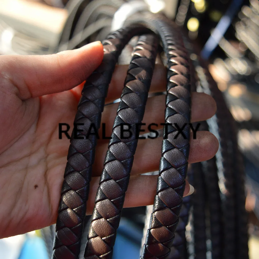 REAL BESTXY 5m/lot 12*7mm brown black braided leather cord braided leather rope for jewelry findings DIY leather bracelet cords
REAL BESTXY 5m/lot 12*7mm brown black braided leather cord braided leather rope for jewelry findings DIY leather bracelet cords