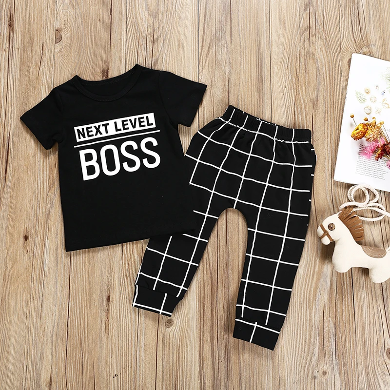 Baby Clothes Summer Cute Baby Boy Adorable Letter Print Short Sleeve Tops Blouse Plaid Trousers Casual Outfits Clothes
Baby Clothes Summer Cute Baby Boy Adorable Letter Print Short Sleeve Tops Blouse Plaid Trousers Casual Outfits Clothes