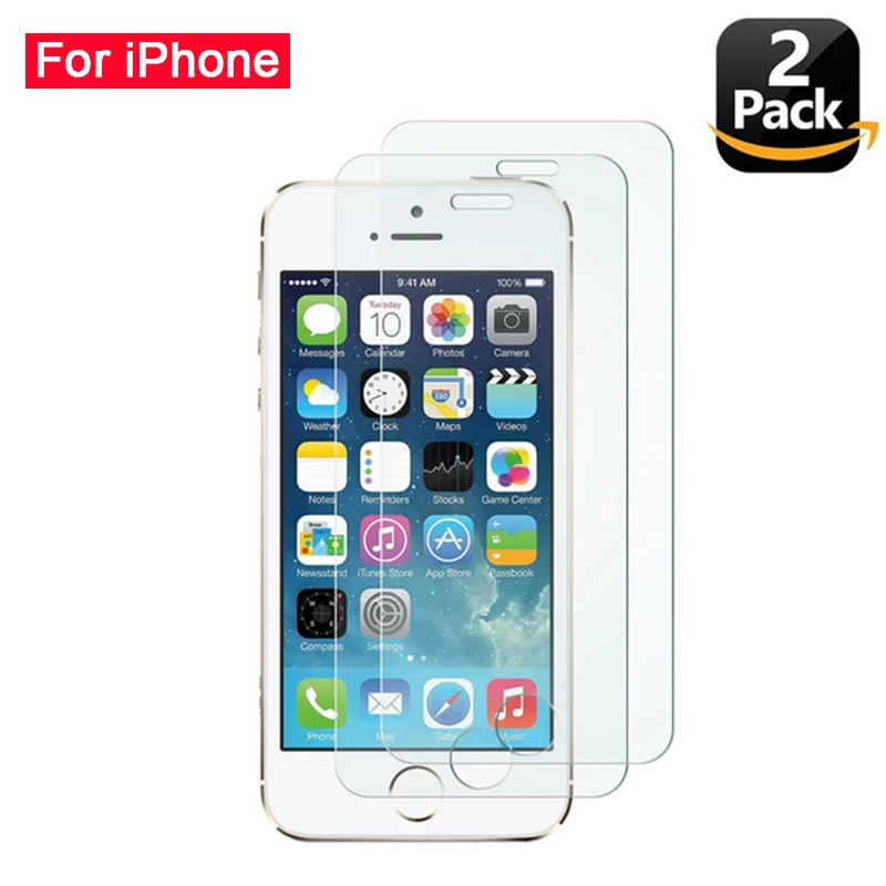 Защитное стекло закаленное для Iphone 5/Se/5c/5 S/E/C 2 шт. | Мобильные телефоны и
