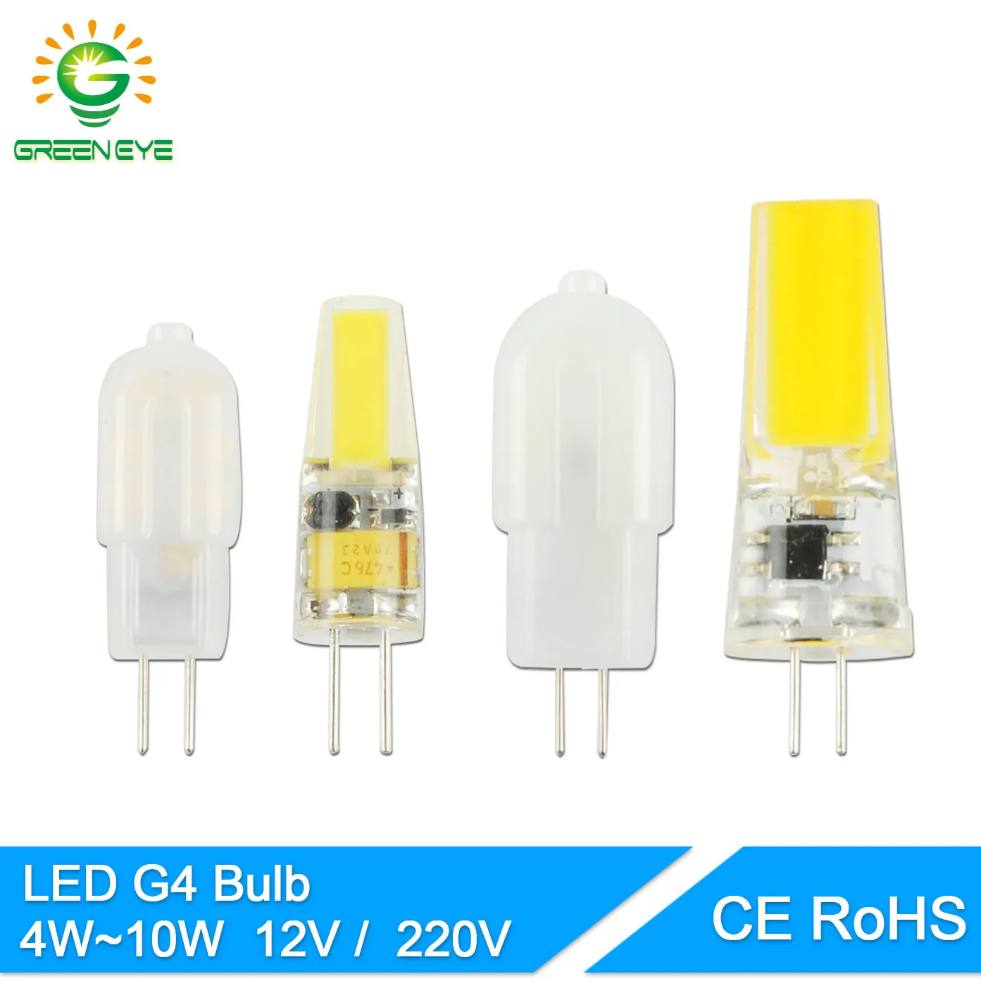 GreenEye COB G4 LED Bulb ACDC 12V/AC220V 4W 6W 10W LED G4 lamp Crystal LED Light Bulb Lampada Lampara Bombilla Ampoule LED 3W
GreenEye COB G4 LED Bulb ACDC 12V/AC220V 4W 6W 10W LED G4 lamp Crystal LED Light Bulb Lampada Lampara Bombilla Ampoule LED 3W