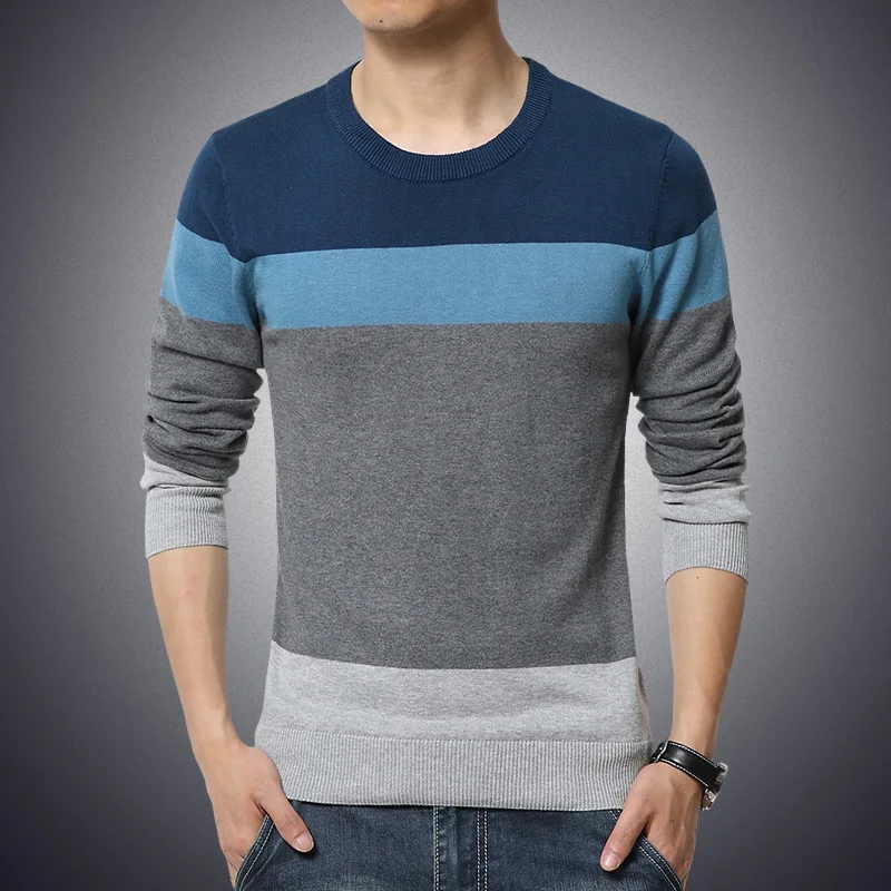 Spring Autumn 2019 Casual O-Neck Men's Sweater Fashion Striped Knitted Pullovers Men Harajuku Sweater Male Homme Sportswear Tops
Spring Autumn 2019 Casual O-Neck Men's Sweater Fashion Striped Knitted Pullovers Men Harajuku Sweater Male Homme Sportswear Tops