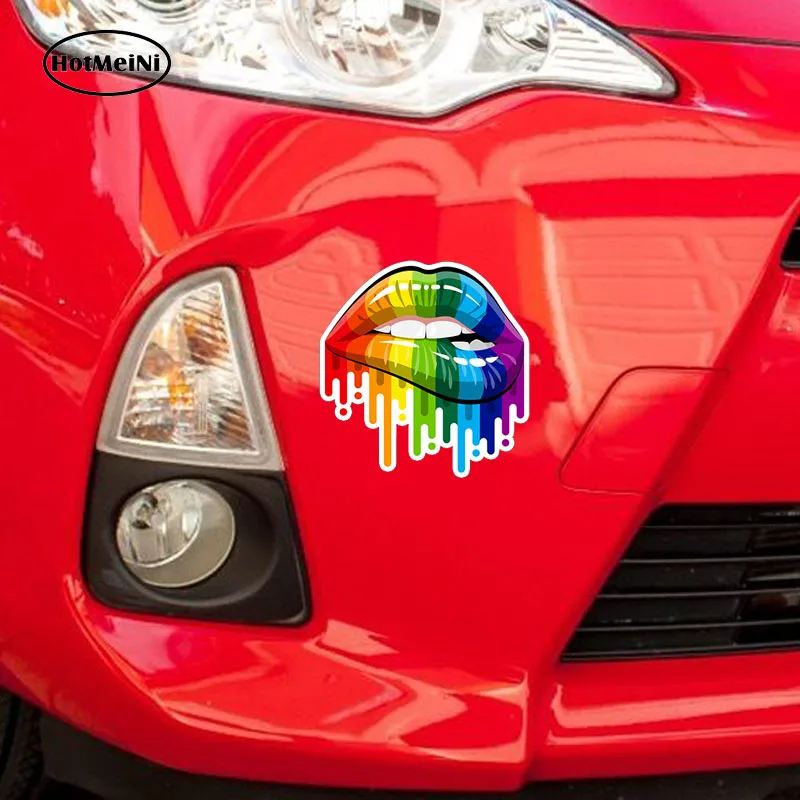 1pc RAINBOW LIPS Gay Pride LGBT Decal Car Window Bumper Laptop Wall Sticker New