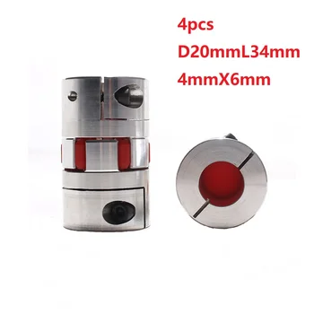 4pcs 4x6 mm D20L34 Aluminium Shaft Plum Coupling Motor Connector Flexible shaft CNC Parts
4pcs 4x6 mm D20L34 Aluminium Shaft Plum Coupling Motor Connector Flexible shaft CNC Parts