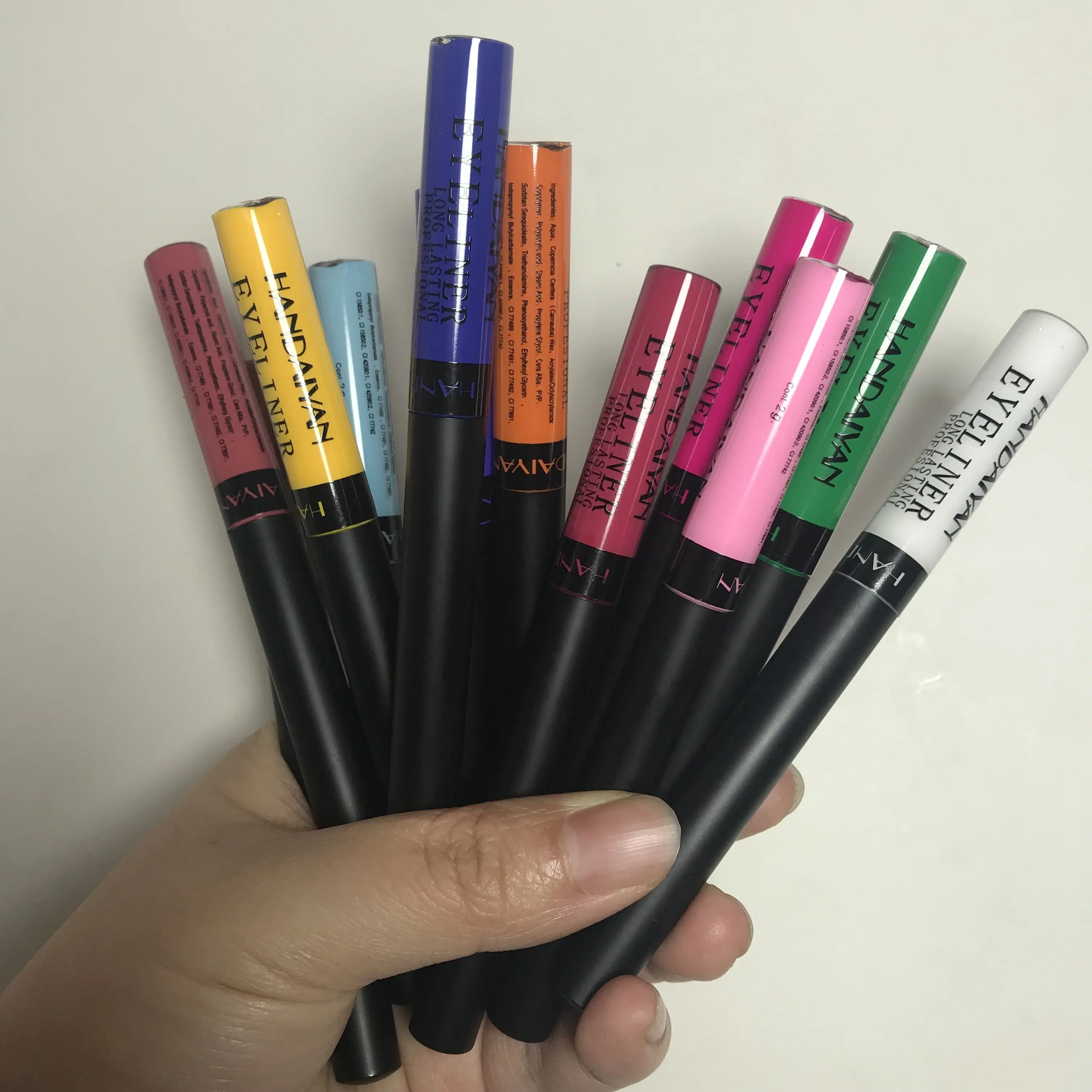 12PCS/SET HANDAIYAN Matte Liquid Eyeliner Make Up Waterproof Colorful Eye Liner Pen Professional Festival Eyeliner Maquiagem
12PCS/SET HANDAIYAN Matte Liquid Eyeliner Make Up Waterproof Colorful Eye Liner Pen Professional Festival Eyeliner Maquiagem