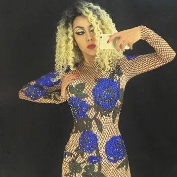 Sexy Blue Roses Full Of Shining Rhinestones Stones Jumpsuit Nightclub Party Christmas Celebrate Performance Stage Wear Bodysuit
Sexy Blue Roses Full Of Shining Rhinestones Stones Jumpsuit Nightclub Party Christmas Celebrate Performance Stage Wear Bodysuit