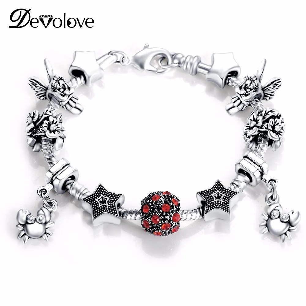 DEVOLOVE Шарм Rhinestone австрийский хрустальный шар Классический Настоящее ручной