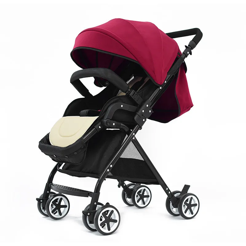 Brand New High Landscape Ultra Light&Portable Folding Baby Stroller Newbore Four Wheel Trolley Big Baby Sleeping Basket Hot05