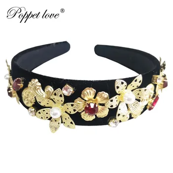 Vintage Great Flower Bridals Tiaras Crowns Baroque Gold Brides Hairbands Wedding Hair accessories Prom Jewelry Gifts
Vintage Great Flower Bridals Tiaras Crowns Baroque Gold Brides Hairbands Wedding Hair accessories Prom Jewelry Gifts