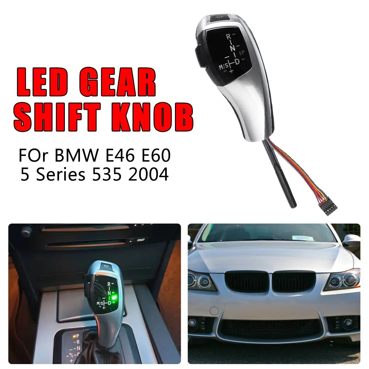 LED Manual Gear Shift Knob Stick Lever LHD Automatic Knob For BMW E46 2D Convertible / Coupe / Sedan E60 E61 LHD
LED Manual Gear Shift Knob Stick Lever LHD Automatic Knob For BMW E46 2D Convertible / Coupe / Sedan E60 E61 LHD