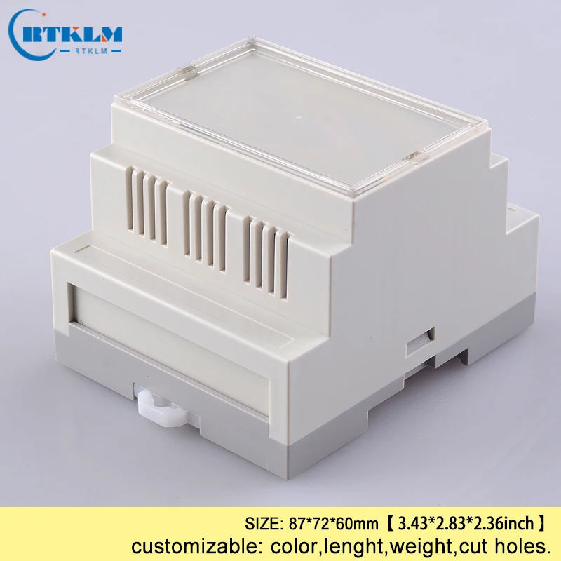 Industrial din rail plastic enclosure abs electronic project cases diy din rail box wire junction box custom plc box 87*72*60mm
Industrial din rail plastic enclosure abs electronic project cases diy din rail box wire junction box custom plc box 87*72*60mm