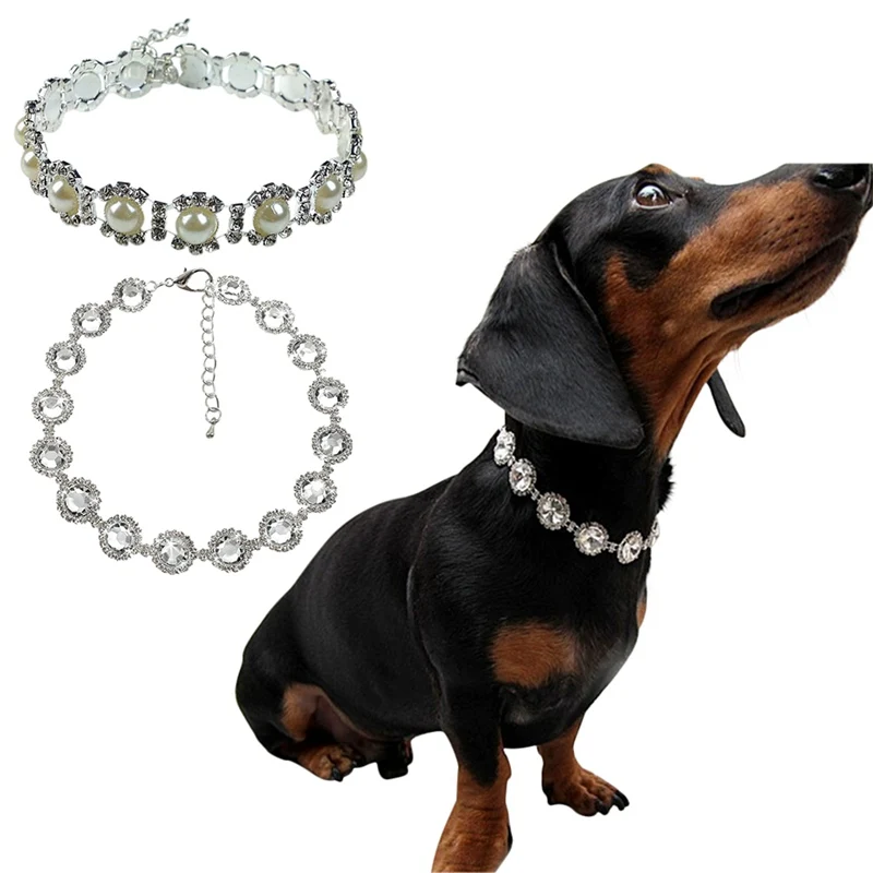Pet Dogs Collar Cute Rhinestone Necklace Imitation Pearl Collars Dog Cat Fancy Princess Wedding Style Collars For Dog
Pet Dogs Collar Cute Rhinestone Necklace Imitation Pearl Collars Dog Cat Fancy Princess Wedding Style Collars For Dog