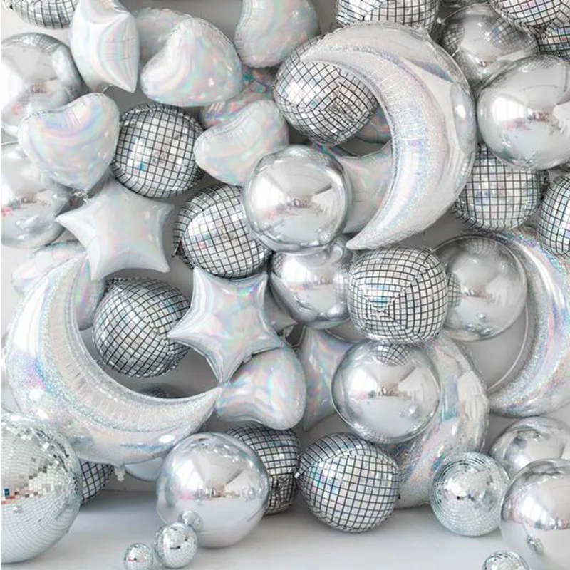 Disco Bar Ball 4D Dance Party Decoration Silver Mylar Balloons Hip Hop Party Bash Decor Big Balloon 70s 90s Theme Space Party
Disco Bar Ball 4D Dance Party Decoration Silver Mylar Balloons Hip Hop Party Bash Decor Big Balloon 70s 90s Theme Space Party