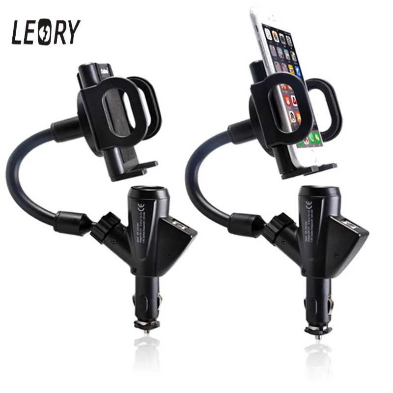 360 Degree Rotation Dual USB Cigar Lighter Car Mount Charger Phone Holder Bracket Universal for Mobile Phone 3.5-6 Inches
360 Degree Rotation Dual USB Cigar Lighter Car Mount Charger Phone Holder Bracket Universal for Mobile Phone 3.5-6 Inches