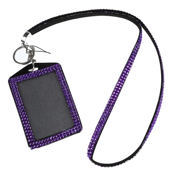 Rhinestone Bling Crystal Custom Lanyard Vertical ID Badge Holder (Purple) 
Rhinestone Bling Crystal Custom Lanyard Vertical ID Badge Holder (Purple)