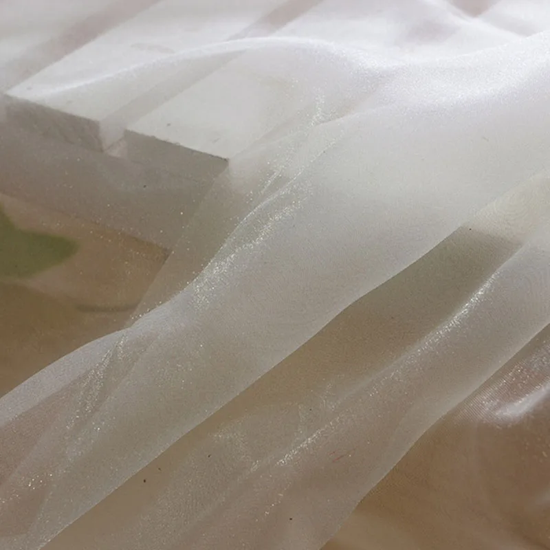 Фото Прозрачный кристалл органза тюль ткань 10 видов цветов сияющая для Свадебные