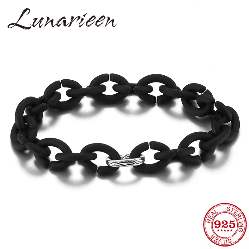 Hot 925 Sterling Silver Round shape Charm Beads black Rubber X Handmade Bracelet women Accessories Jewellery Fashion gifts
Hot 925 Sterling Silver Round shape Charm Beads black Rubber X Handmade Bracelet women Accessories Jewellery Fashion gifts