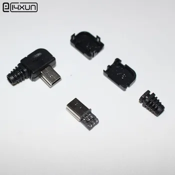 200sets Mini Type B USB 5Pin Welding Type Male Plug Connector 4 in 1 90 Degrees Adaptor for OD 4.0mm Wire Black DIY Parts
200sets Mini Type B USB 5Pin Welding Type Male Plug Connector 4 in 1 90 Degrees Adaptor for OD 4.0mm Wire Black DIY Parts