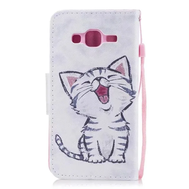 For Samsung Galaxy J3 2016 Case Wallet Cute Cat Stand Phone Cases For Samsung J3 2015 Cover Flip PU Leather Book Holder Bag J320