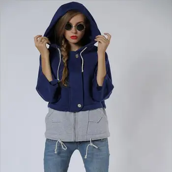 2016 Autumn Loose Hooded Hedging Sweatshirts Plus Size Three Quarter Batwing Sleeve Hoodies Pullovers Camisa Feminina BF431
2016 Autumn Loose Hooded Hedging Sweatshirts Plus Size Three Quarter Batwing Sleeve Hoodies Pullovers Camisa Feminina BF431