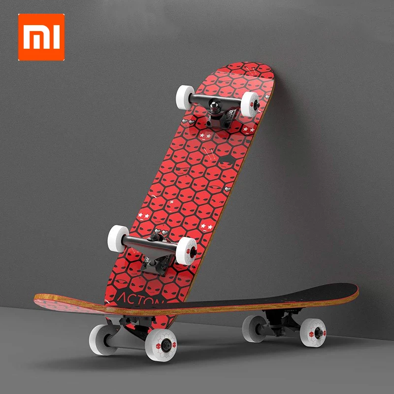 Xiaomi Acton B1 Double Raised Skateboard Unique Layout Basic Suitable For Beginners Imported Maple Wood Board | Электроника