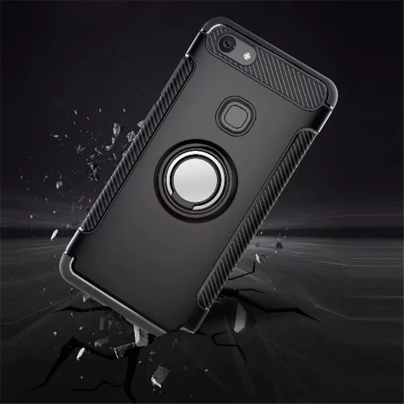 Anti-knock Soft Silicone PC Back Cover Cases For VIVO V7 Mobile Phone Case With Ring Bracket 
Anti-knock Soft Silicone PC Back Cover Cases For VIVO V7 Mobile Phone Case With Ring Bracket