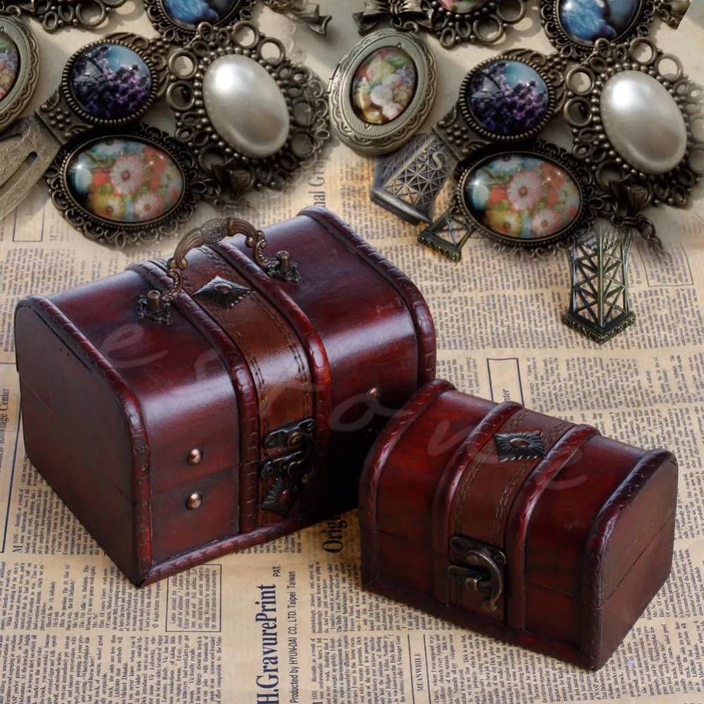 2pcs Chic Wooden Pirate Jewellery Storage Box Case Holder Vintage Treasure Chest-Y094
2pcs Chic Wooden Pirate Jewellery Storage Box Case Holder Vintage Treasure Chest-Y094