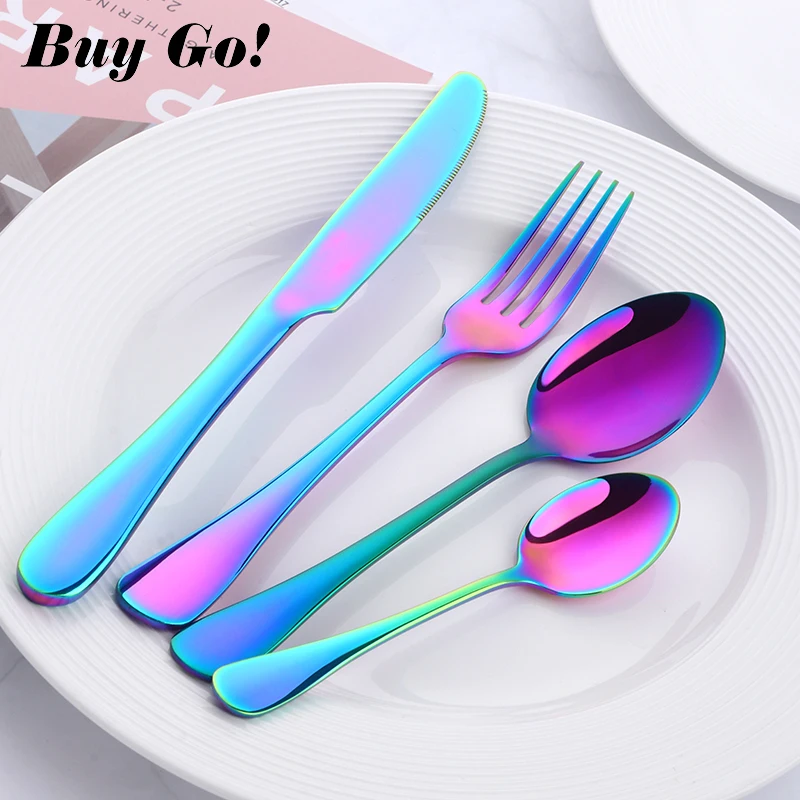 2 Sets Colorful Flatware Set Forged 18/8 Luxury Cutlery Set Stainless Steel Utensils Kitchen Dinnerware Knife Fork Spoon Set
2 Sets Colorful Flatware Set Forged 18/8 Luxury Cutlery Set Stainless Steel Utensils Kitchen Dinnerware Knife Fork Spoon Set