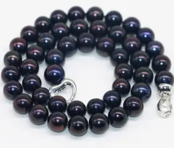 AAA round 9-10 mm natural Tahitian black pearl necklace 18" 36"
AAA round 9-10 mm natural Tahitian black pearl necklace 18" 36"