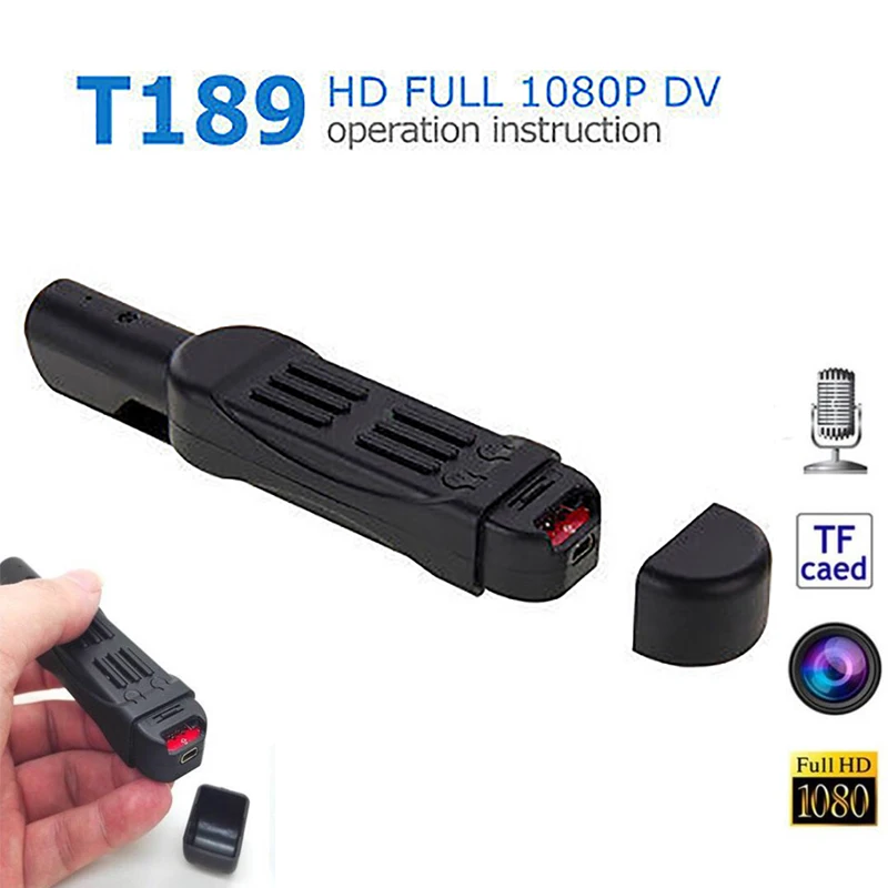 

Original T189 Mini DV Camera HD 1080P 720P Pocket Pen Micro Camera Video Voice Recorder Camcorder Camara Digital DVR Cam