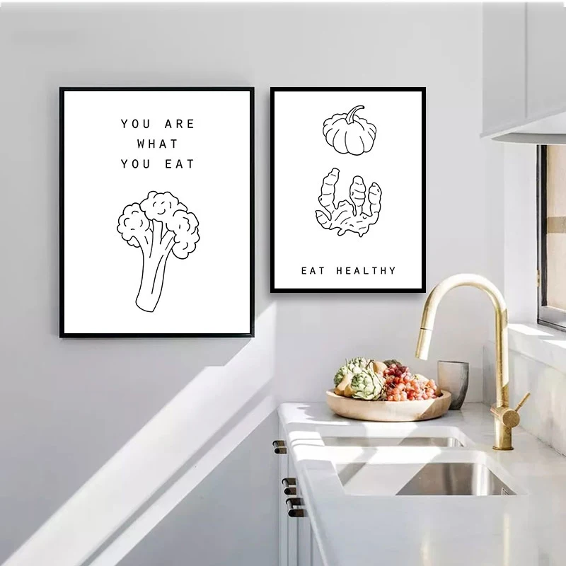 Canvas Printed Picture Wall Artwork Kitchen Nordic Black And White Food Paintings Home Decoration Module Poster Living Room
Canvas Printed Picture Wall Artwork Kitchen Nordic Black And White Food Paintings Home Decoration Module Poster Living Room