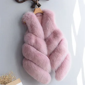 2018 Autumn Winter Plus Size Women's Faux Fur None-sleeves Open Stitch Coat Fox Fur Vest For Lady Keep Warm Fashion, A220 
2018 Autumn Winter Plus Size Women's Faux Fur None-sleeves Open Stitch Coat Fox Fur Vest For Lady Keep Warm Fashion, A220