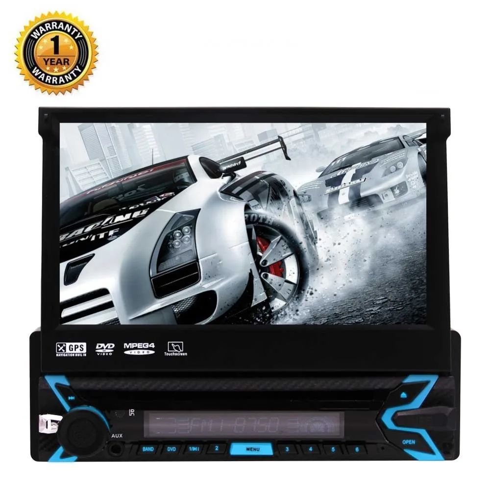 7 inch Single Din Car GPS Navigation DVD Player HD Retractable Touch Screen Car Stereo in Dash Navigation FM/AM Radio Steering W
7 inch Single Din Car GPS Navigation DVD Player HD Retractable Touch Screen Car Stereo in Dash Navigation FM/AM Radio Steering W