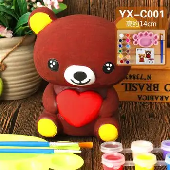 14cm brown princess Children mannequin toy plaster doll Piggy bank bear mannequin Gift 12 color paint pen palette 1set A262
14cm brown princess Children mannequin toy plaster doll Piggy bank bear mannequin Gift 12 color paint pen palette 1set A262