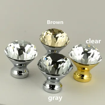 Modern fashion clear gray brown glass crystal drawer tv table knobs pulls silver gold cupboard dresser dor handle 25mm 30mm 40mm
Modern fashion clear gray brown glass crystal drawer tv table knobs pulls silver gold cupboard dresser dor handle 25mm 30mm 40mm