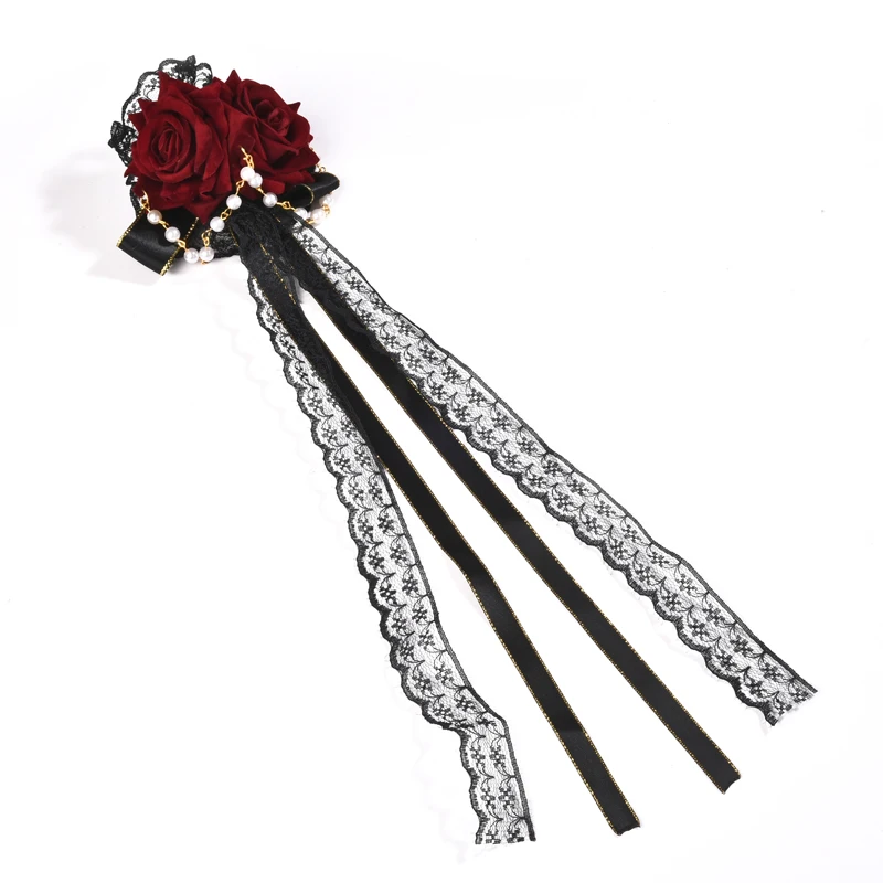 Lolita Girl Rose Floral Lace Ribbon Hair Clip Goth Vintage Pearl Chain Vintage Headwear
Lolita Girl Rose Floral Lace Ribbon Hair Clip Goth Vintage Pearl Chain Vintage Headwear
