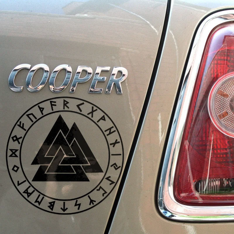 VALKNUT RUNE SYMBOL DECAL VINYL STICKER asatru odin thor norse viking runes