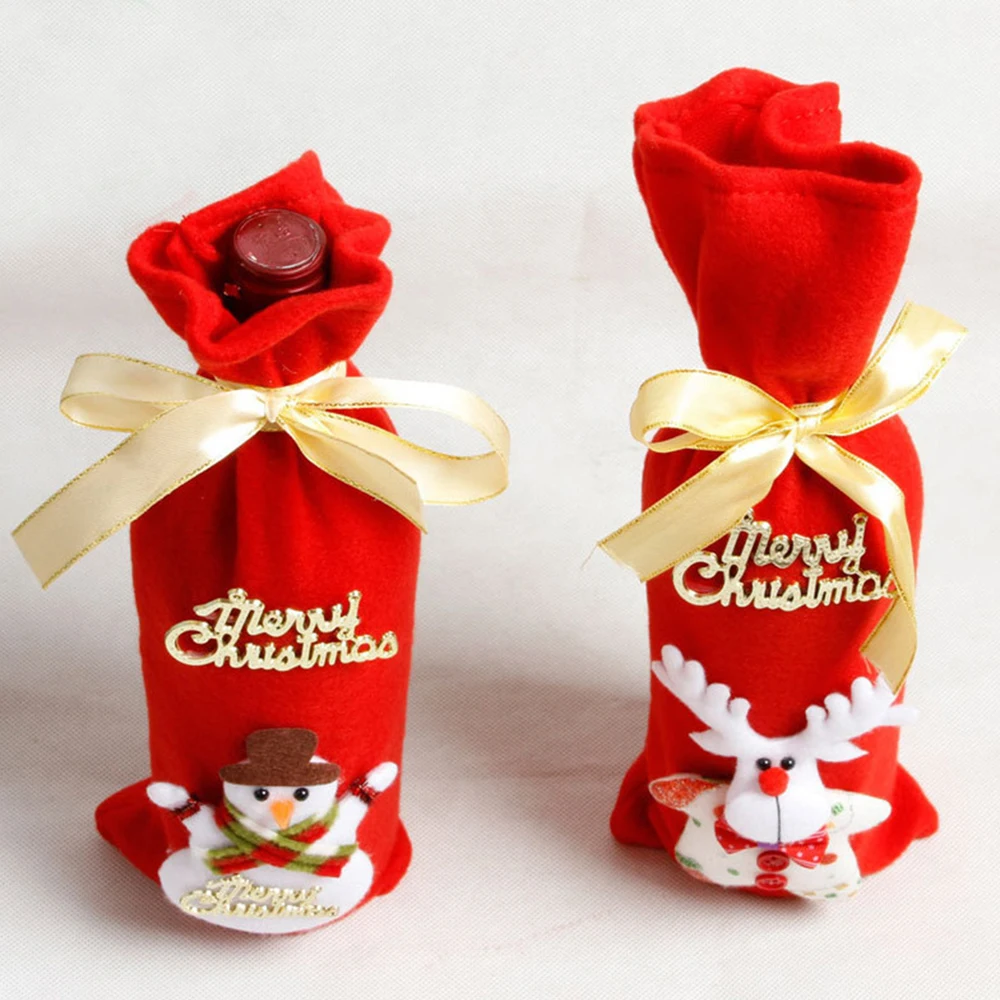 Christmas Santa Claus Elk Snowman Champagne Wine Bottle Cover Christmas Home Table Red Wine Bottle Cover Decoration Gift Bag
Christmas Santa Claus Elk Snowman Champagne Wine Bottle Cover Christmas Home Table Red Wine Bottle Cover Decoration Gift Bag